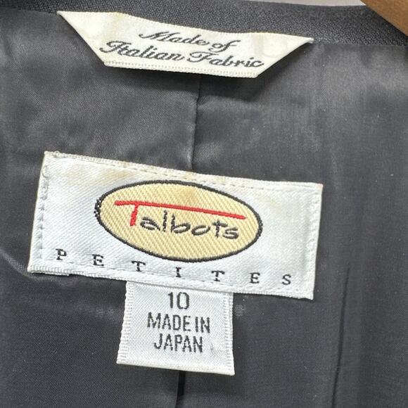 Talbots Blazer Womens Petite 10 10P Gray Jacket Wool Classic Lined Vintage - Picture 2 of 7